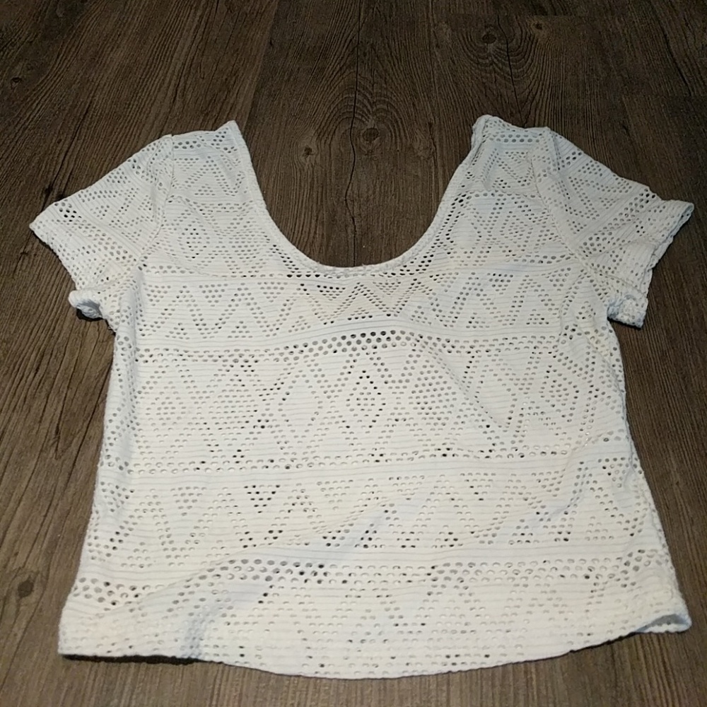 White crop top